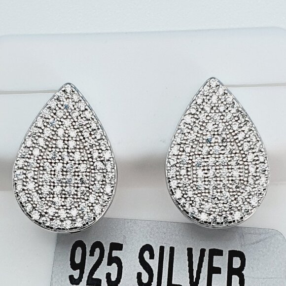 "925 Sterling Silver Cubic Zirconia Earrings, U19254835 - Picture 1 of 11